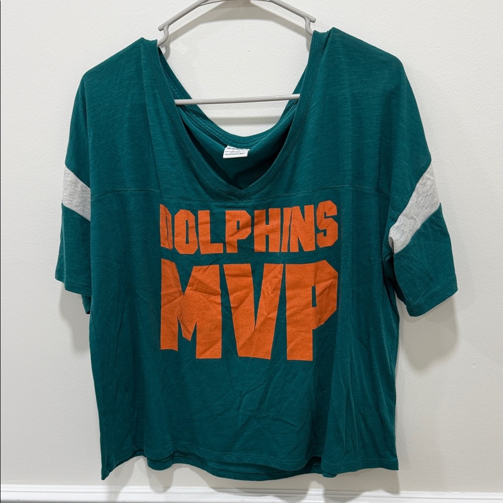 Victorias Secret PINK Miami Dokphins MVP Graphic Crop Tee